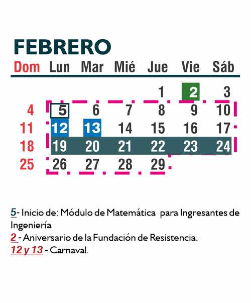 Calendario Académico 2024 _Febrero
